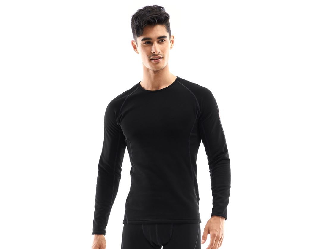 Cold: e.s. functional-longsleeve thermo stretch-x-warm + black