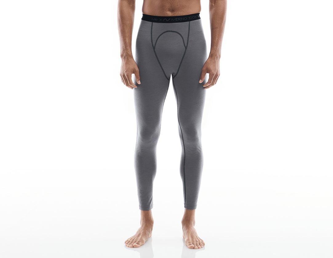 Sous-vêtements | Vêtements thermiques: e.s. Long-pants Merino, hommes + ciment/graphite 1
