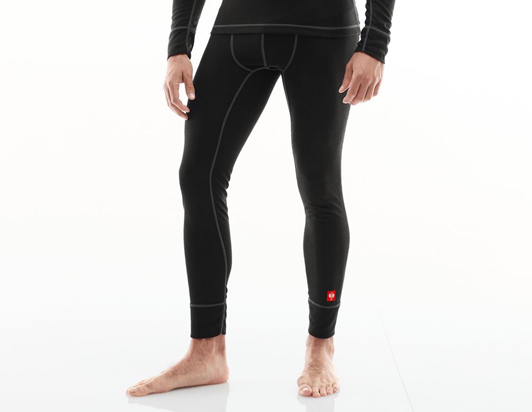 Sous-vêtements | Vêtements thermiques: e.s. Fonction-Long Pants basis-light + noir