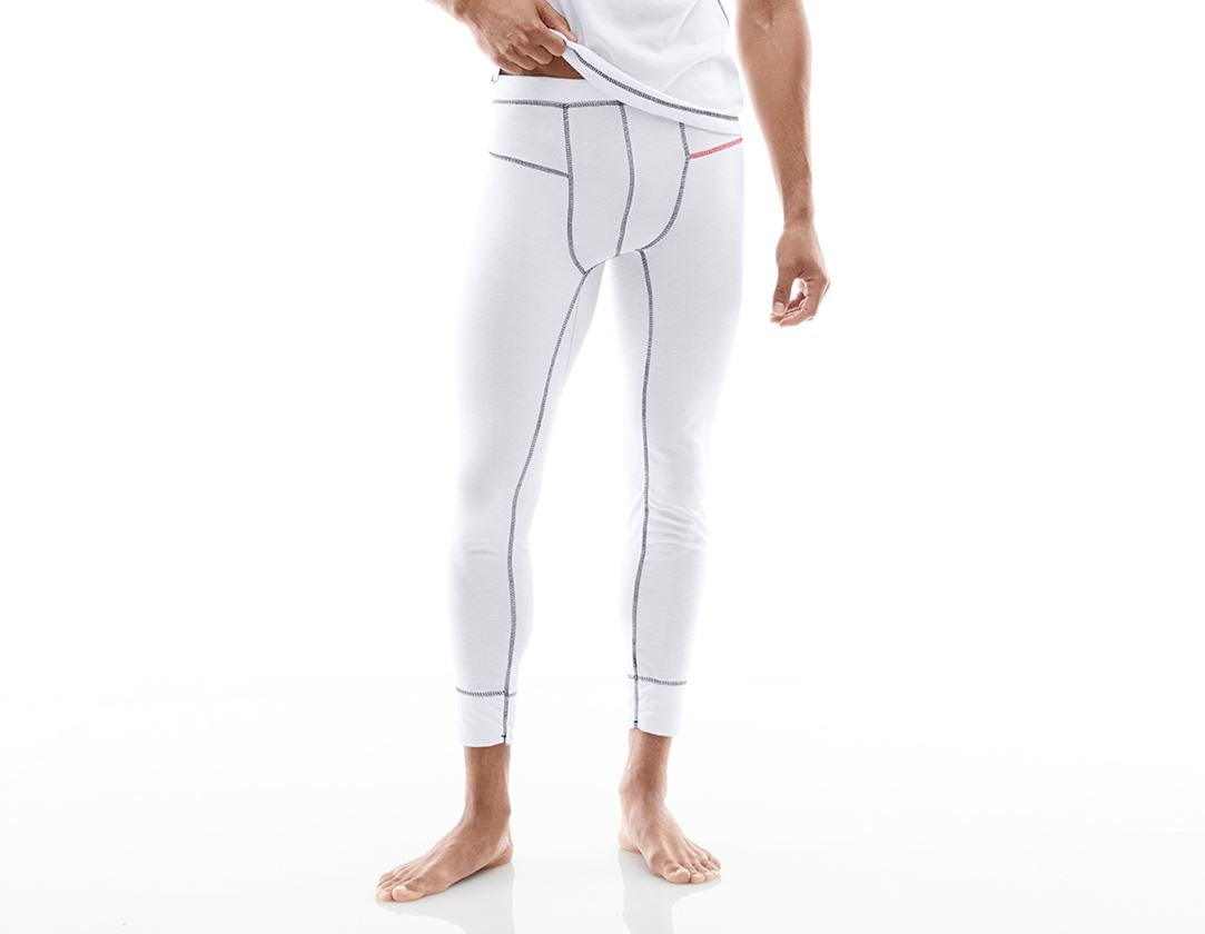 Sous-vêtements | Vêtements thermiques: e.s. Fonction-Long Pants basis-light + blanc