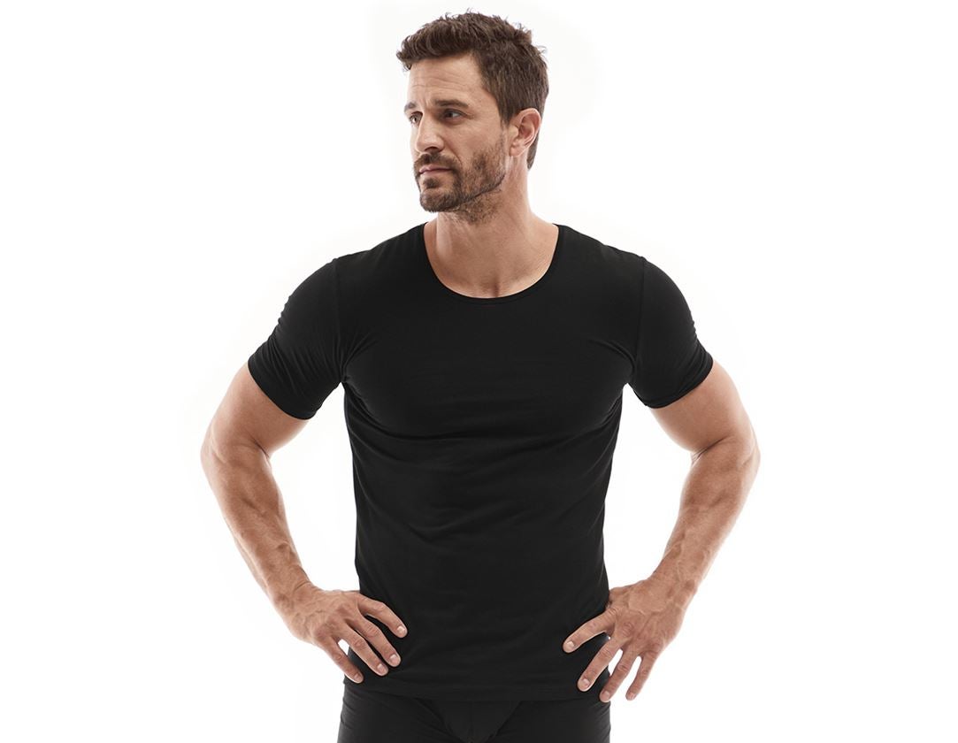 Unterwäsche | Thermokleidung: e.s. Modal T-Shirt + schwarz