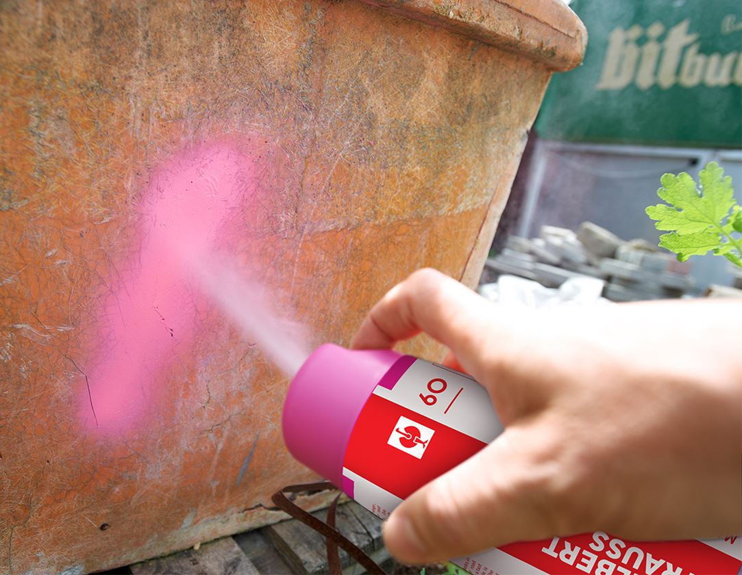 Sprays: Spray de marquage de construction #60 kit d'action + rose
