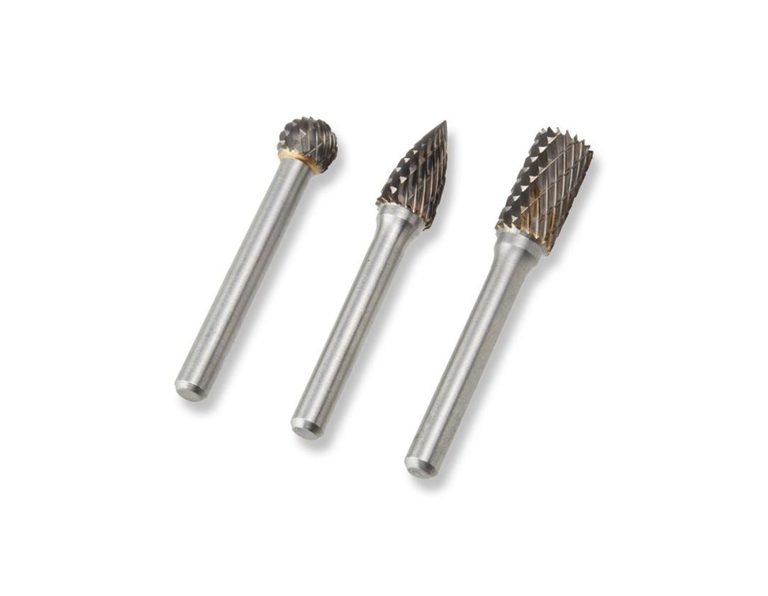Drills: e.s. Hard metal burrs with bevel toothing 2