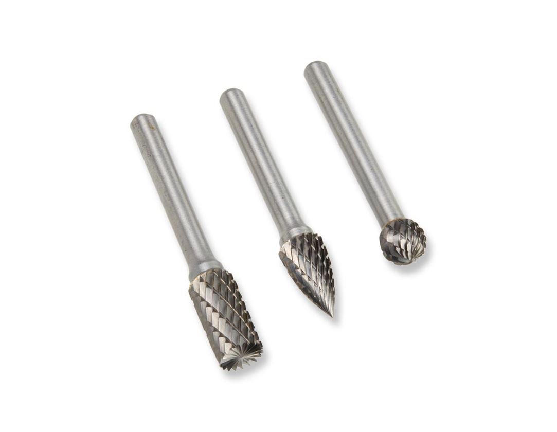 Drills: e.s. Hard metal burrs with bevel toothing 1