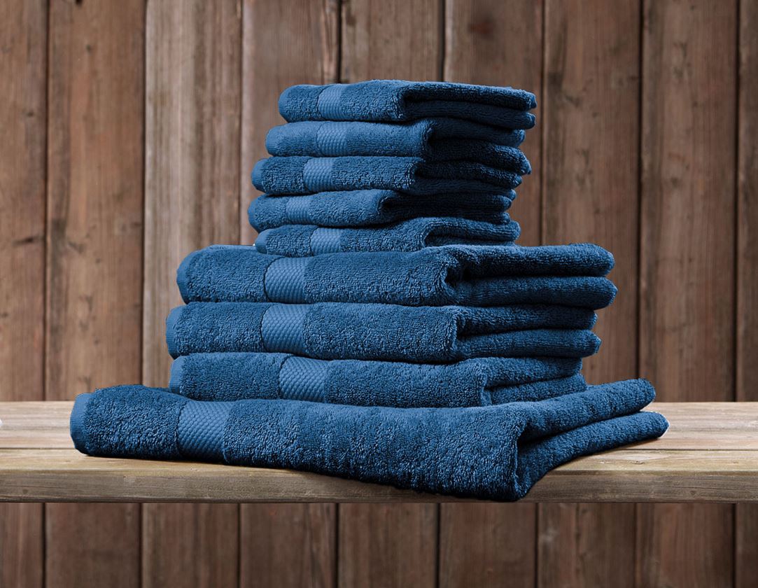 Cloths: Terry cloth towel Premium pack of 3 + blue