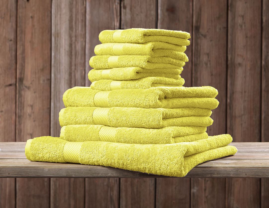 Cloths: Terry cloth towel Premium pack of 3 + yellow