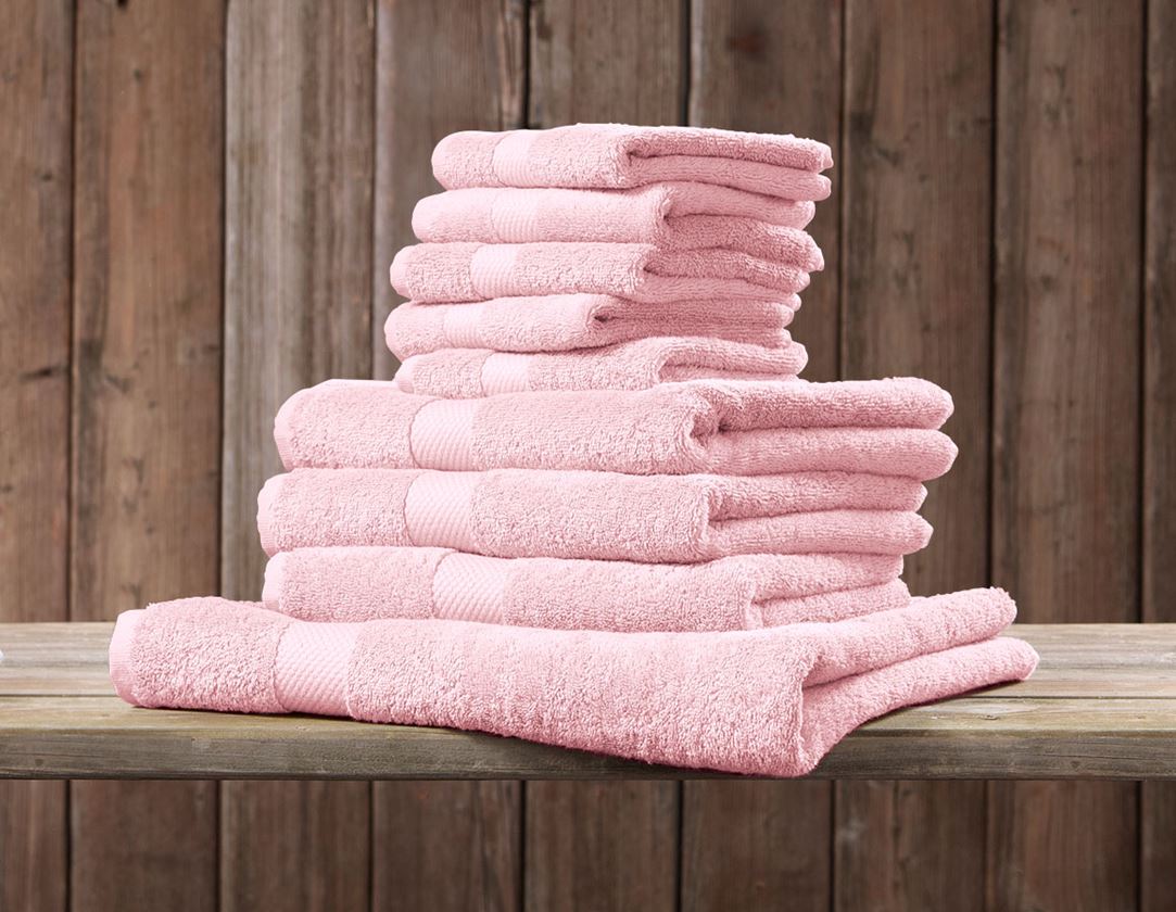 Cloths: Terry cloth towel Premium pack of 3 + light pink