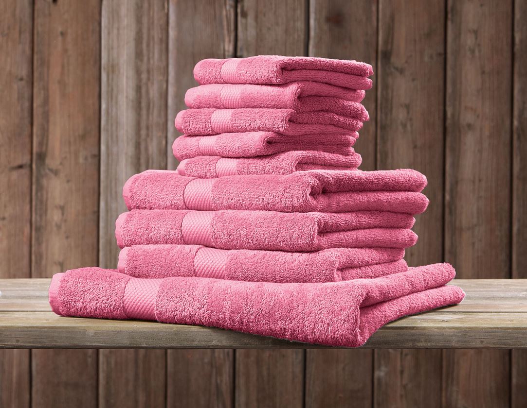 Tücher: Gästehandtuch Premium 5er Pack + rosa