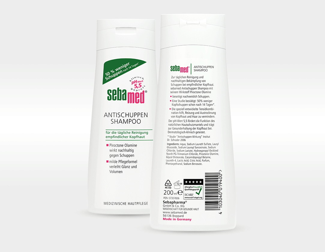 Handreinigung | Hautschutz: sebamed Antischuppen Shampoo 1
