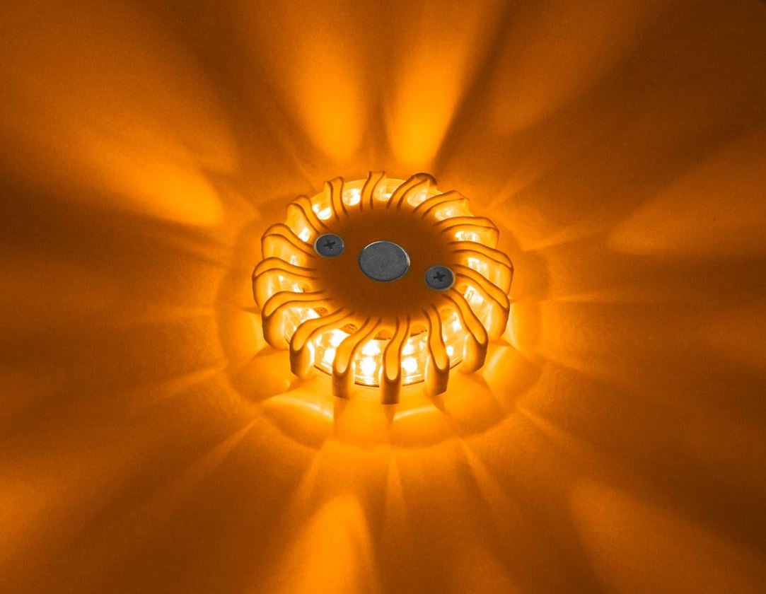 Lampen | Leuchten: LED-Bauwarnlicht + orange
