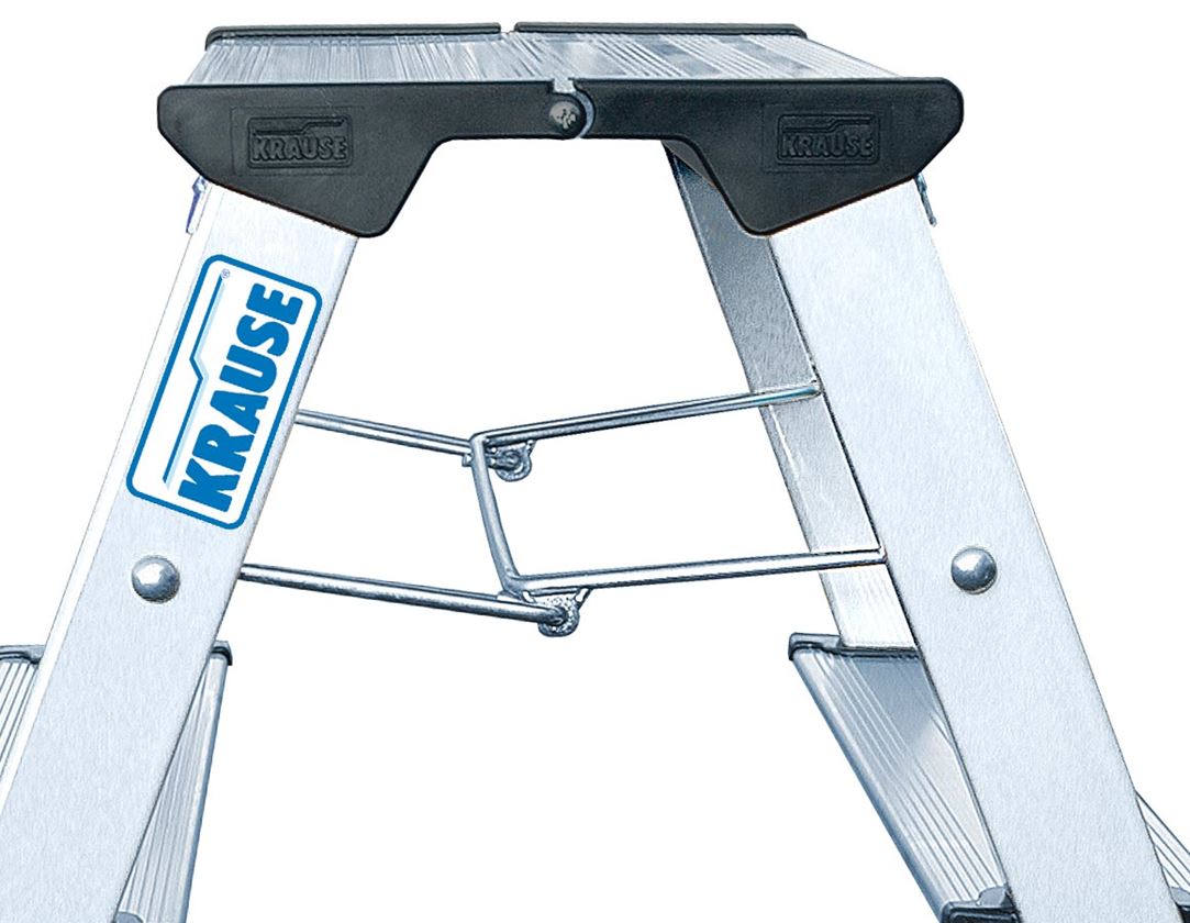 Ladders: KRAUSE Rolly Doppel-Klapptritt (Aluminium) + aluminium