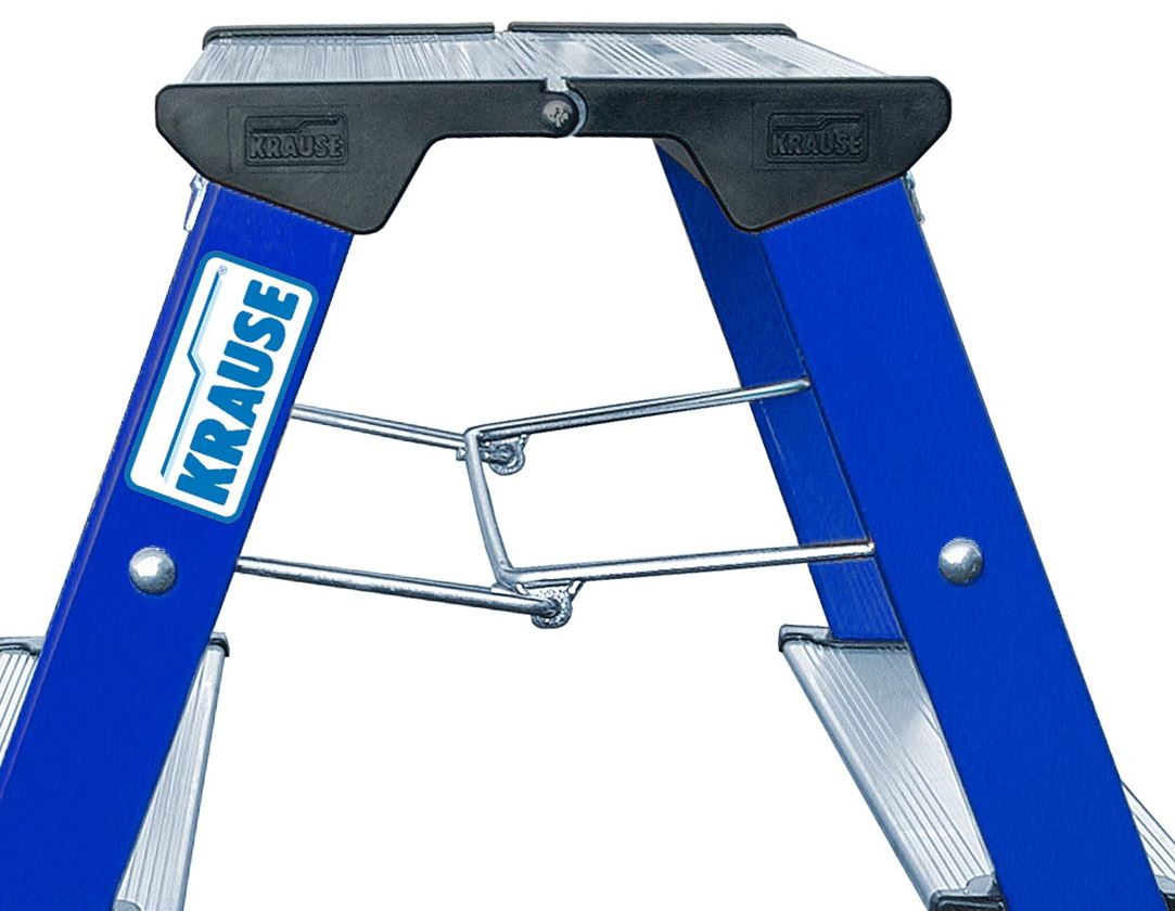 Leitern: KRAUSE Rolly Doppel-Klapptritt (Aluminium) + blau