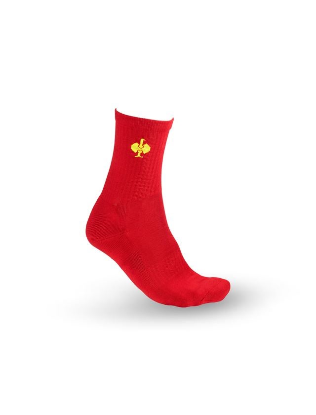 Socks: e.s. Allround socks Classic light/high + fiery red/high-vis yellow