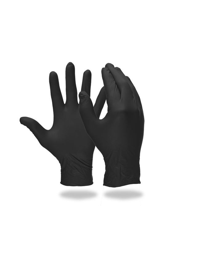 Coated: Disposable latex examination gloves, powder-free + black