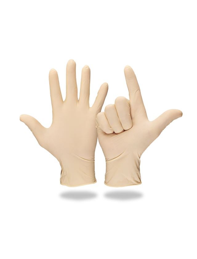 Disposable Gloves: Disposable latex examination gloves, powder-free + nature