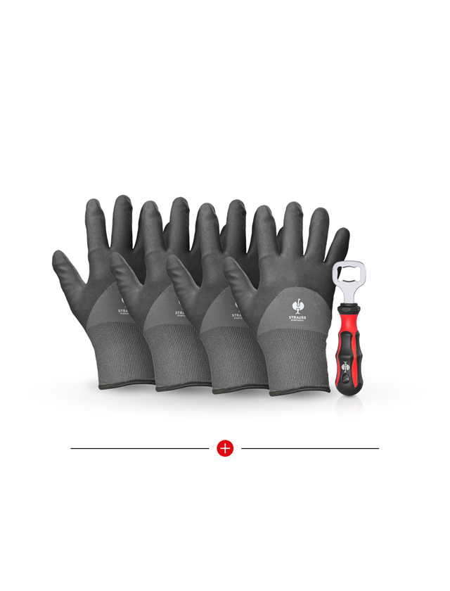Christmas-Combo-Sets: 4x Nitrile gloves evertouch winter gift set + black/grey