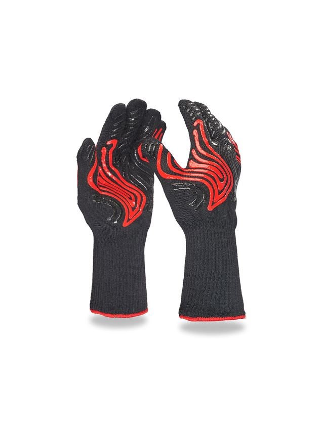 Textile: e.s. Heatproof gloves heat-expert + black/red
