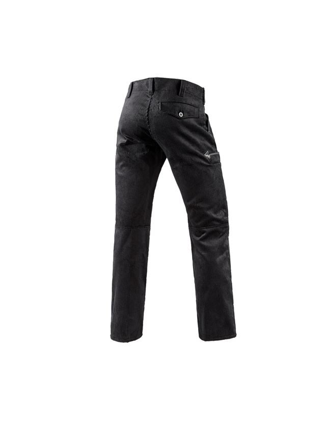 Work Trousers: e.s. Craftman's Trousers,Kneep. Pock. Wide Wale + black 2