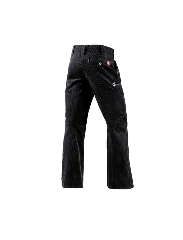 Pantalons de travail: Pant.corp.en velours côtelé e.s. a.pattes d’élépha + noir 2