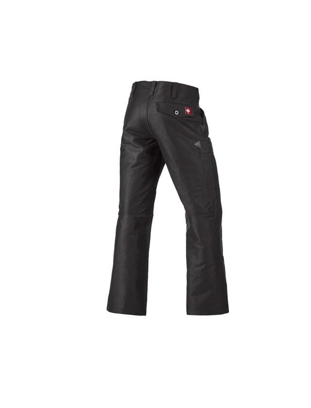Pantalons de travail: Pant.corp.en Retors double e.s. a.pattes d'éléphan + noir 2