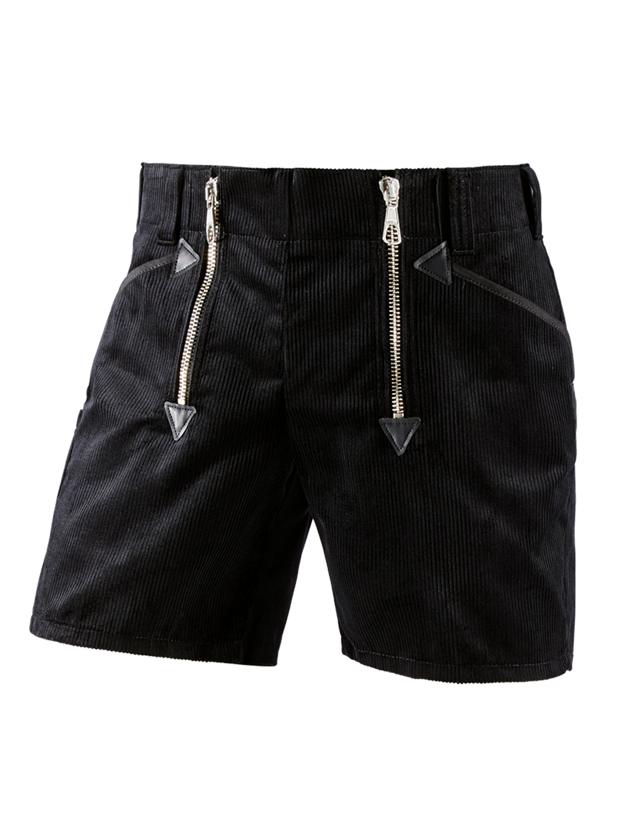Pantalons de travail: Short professionnel e.s. en velours côtelé + noir 1