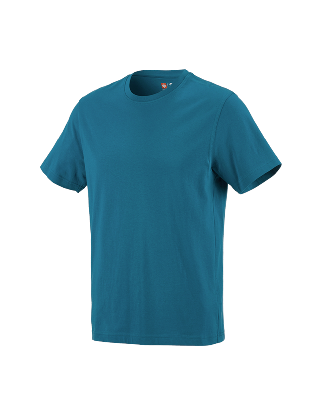 Shirts & Co.: e.s. T-Shirt cotton + petrol 1