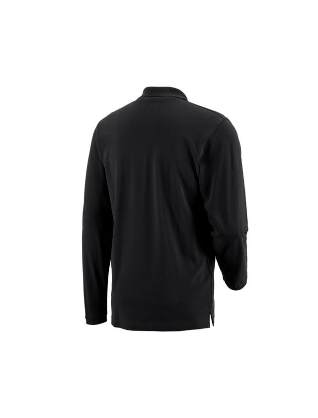 Shirts, Pullover & more: e.s. Long sleeve polo cotton Pocket + black 2