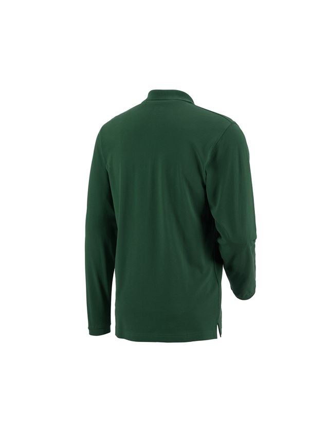 Shirts, Pullover & more: e.s. Long sleeve polo cotton Pocket + green 1