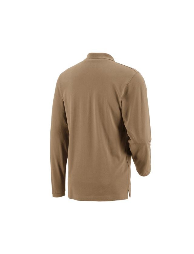 Shirts, Pullover & more: e.s. Long sleeve polo cotton Pocket + khaki 1