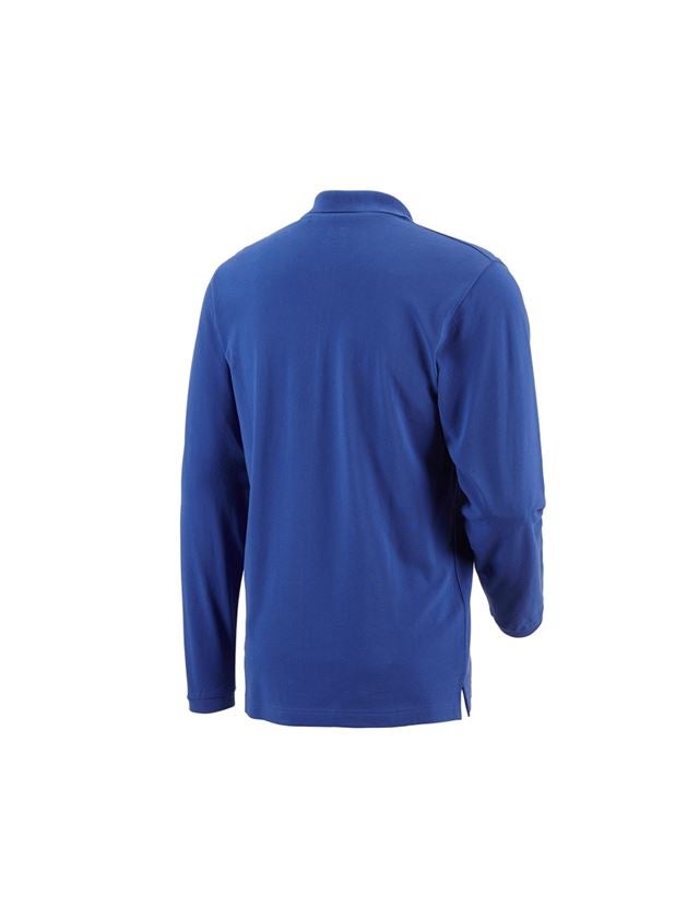 Shirts, Pullover & more: e.s. Long sleeve polo cotton Pocket + royal 1