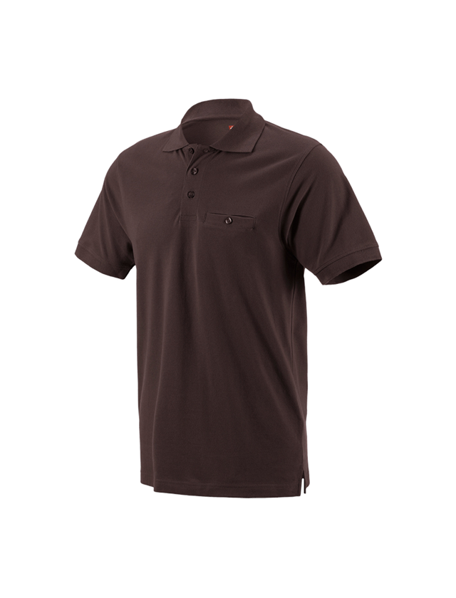 Themen: e.s. Polo-Shirt cotton Pocket + braun