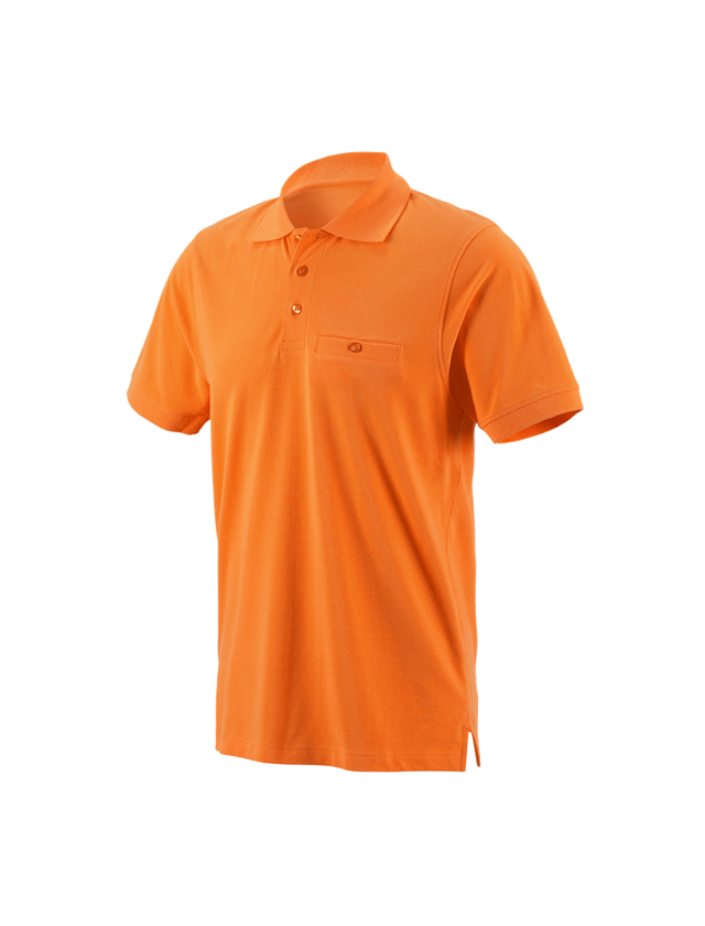 Hauts: e.s. Polo cotton Pocket + orange