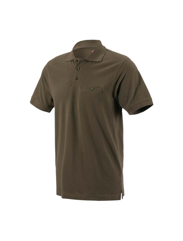 Themen: e.s. Polo-Shirt cotton Pocket + oliv 1