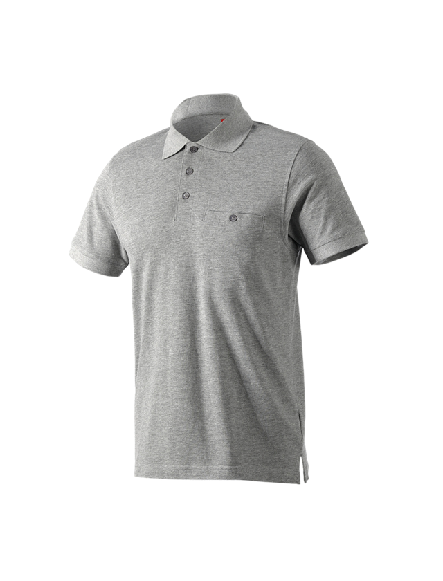 Themen: e.s. Polo-Shirt cotton Pocket + graumeliert