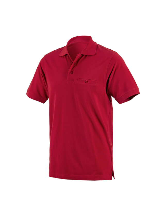 Shirts, Pullover & more: e.s. Polo shirt cotton Pocket + red