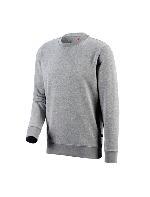 Shirts, Pullover & more: e.s. Sweatshirt poly cotton + grey melange