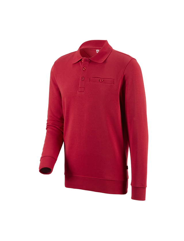 Hauts: e.s. Sweatshirt poly cotton Pocket + rouge