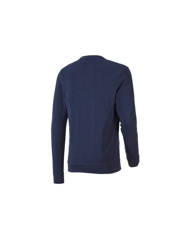 Shirts, Pullover & more: e.s. Long sleeve cotton stretch + navy 1