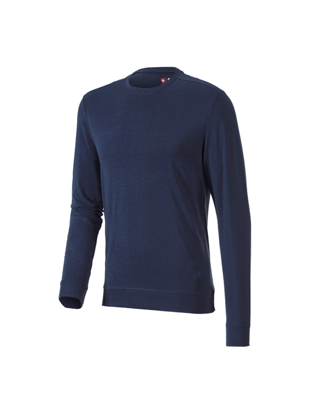 Shirts & Co.: e.s. Longsleeve cotton stretch + dunkelblau