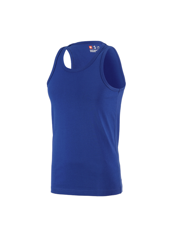 Hauts: e.s. T-shirt Athletic cotton + bleu royal
