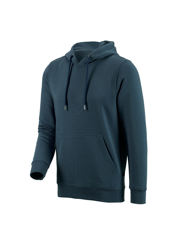 Shirts, Pullover & more: e.s. Hoody sweatshirt poly cotton + seablue