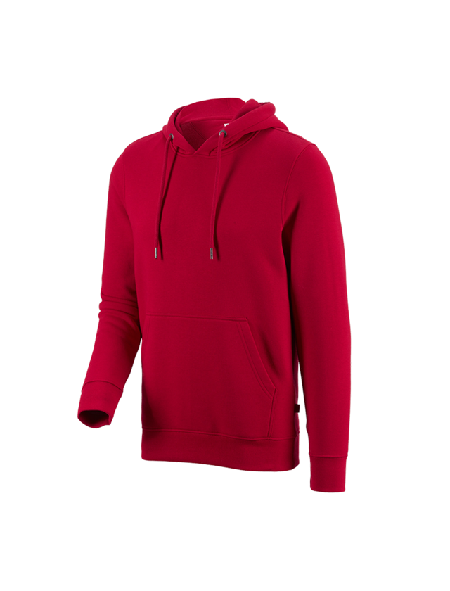 Shirts, Pullover & more: e.s. Hoody sweatshirt poly cotton + fiery red