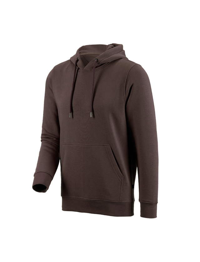 Shirts, Pullover & more: e.s. Hoody sweatshirt poly cotton + chestnut