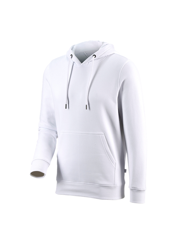 Shirts, Pullover & more: e.s. Hoody sweatshirt poly cotton + white 1