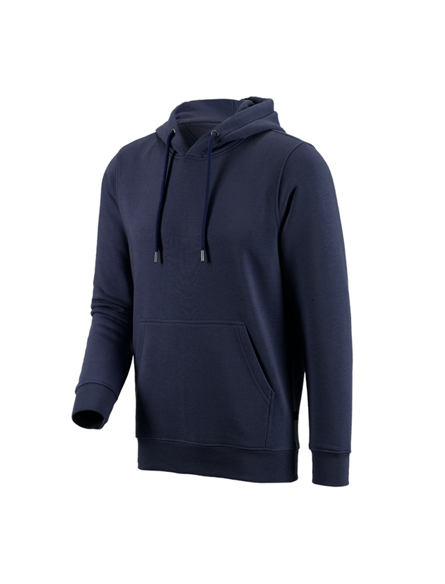 Shirts, Pullover & more: e.s. Hoody sweatshirt poly cotton + navy