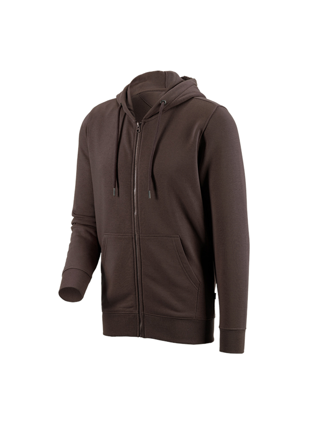 Shirts, Pullover & more: e.s. Hoody sweatjacket poly cotton + chestnut 2