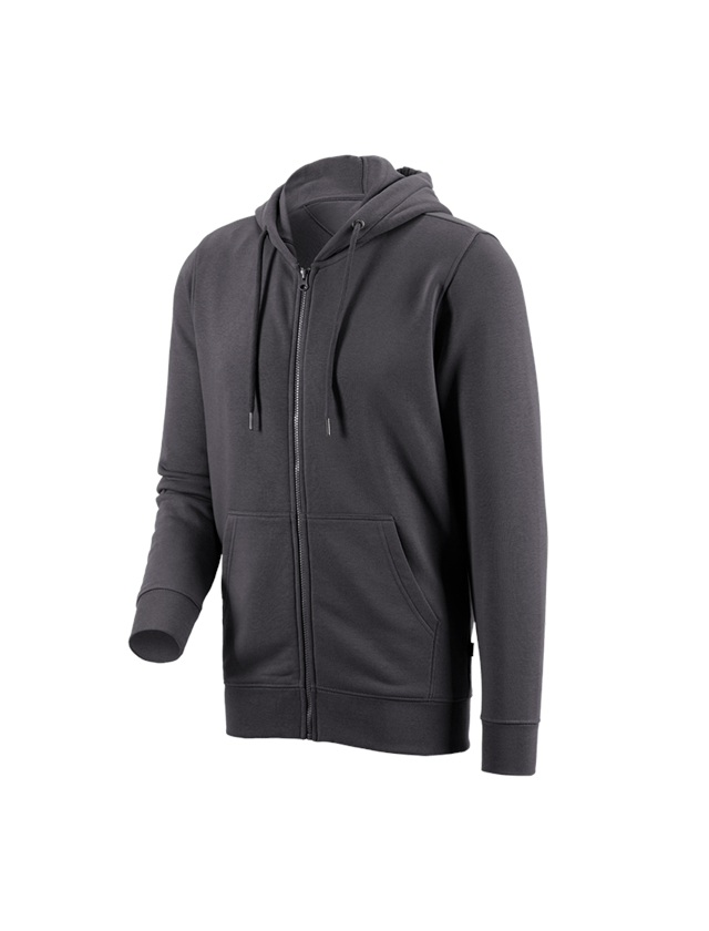 Shirts, Pullover & more: e.s. Hoody sweatjacket poly cotton + anthracite