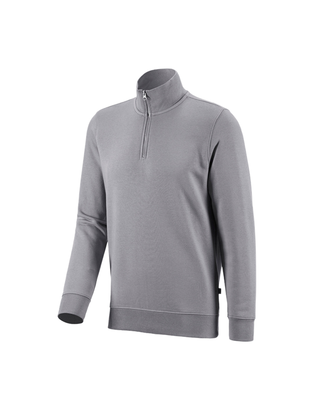 Shirts & Co.: e.s. ZIP-Sweatshirt poly cotton + platin