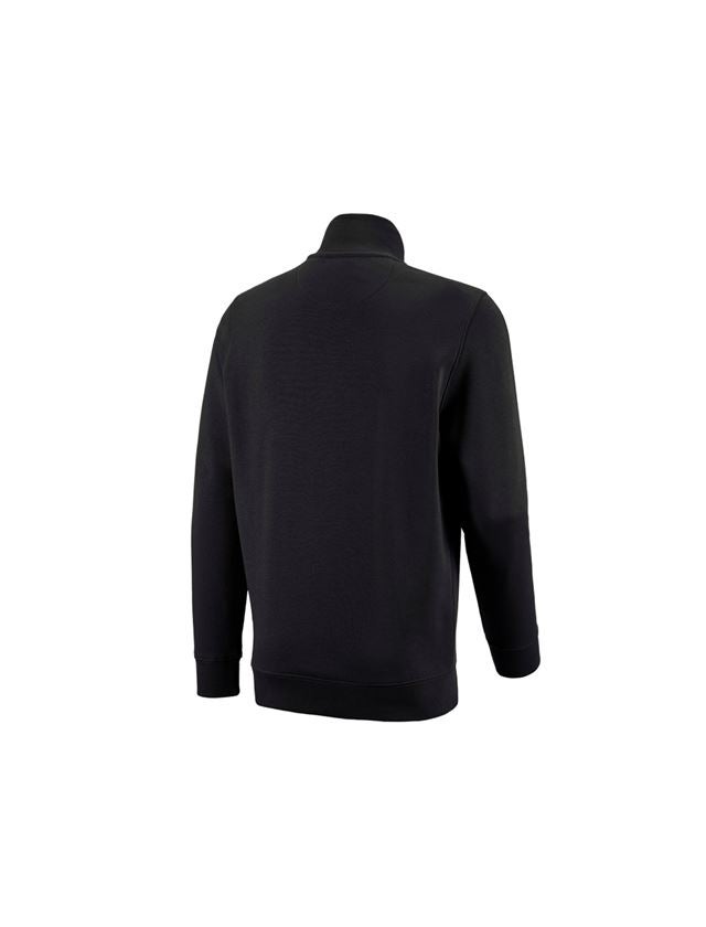 Shirts & Co.: e.s. ZIP-Sweatshirt poly cotton + schwarz 3