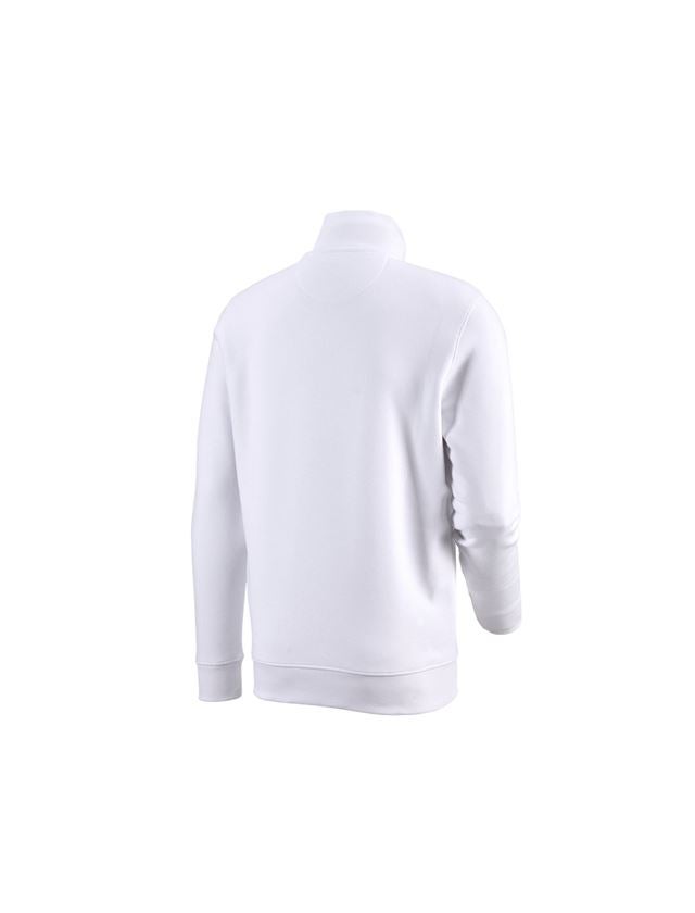 Shirts & Co.: e.s. ZIP-Sweatshirt poly cotton + weiß 1
